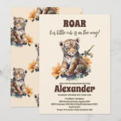 Safari Dier Oerwoud Tijger Baby shower Kaart (Voorkant / Achterkant)