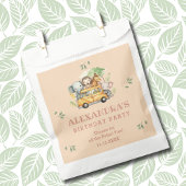 Safari Dier Roze Meisje Oerwoud Verjaardag Dank u Bedankzakje