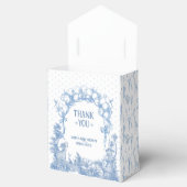 Safari Dier Stoffig Blauw Toile Baby Boy Douche Bedankdoosjes (Geopend)