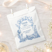 Safari Dier Stoffig Blauw Toile Baby Boy Douche Bedankzakje (Geknipt)