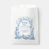 Safari Dier Stoffig Blauw Toile Baby Boy Douche Bedankzakje (Voorkant)