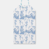 Safari Dier Stoffig Blauw Toile Baby Boy Douche Cadeaulabel (Achterkant)