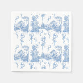 Safari Dier Stoffig Blauw Toile Baby Boy Douche Servet (Voorkant)
