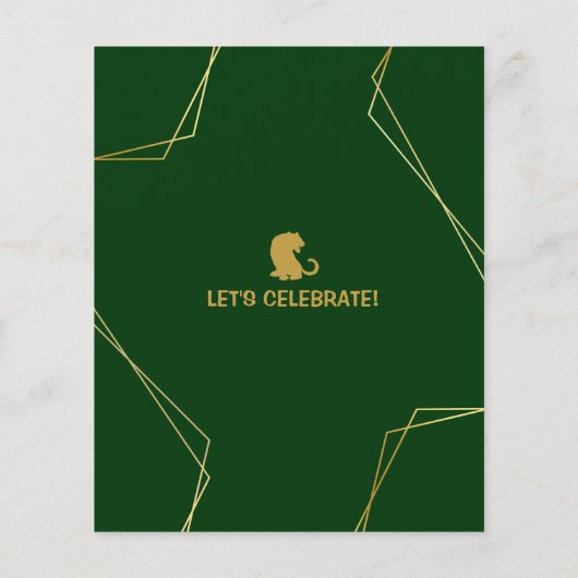 Safari Dier Tijger Budget Verjaardag Uitnodiging (Achterkant)