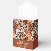 Safari Dier Tijger Vacht Patroon Wild Boho Bedankdoosjes (Geopend)