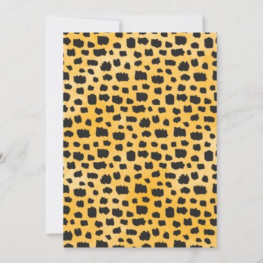 Safari Dier Verjaardag Dank u kaart (Achterkant)