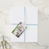 Safari Dier Verjaardag Luipaard Print Party Cadeaulabel (Met Touw)