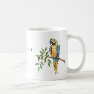 Safari Dier Vogel Blauw Gele Papegaai Koffiemok