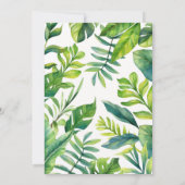 Safari dier waterverf baby shower uitnodiging (Achterkant)