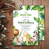 Safari dier waterverf baby shower uitnodiging