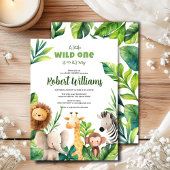 Safari dier waterverf baby shower uitnodiging