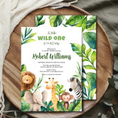 Safari dier waterverf baby shower uitnodiging