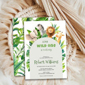 Safari dier waterverf baby shower uitnodiging