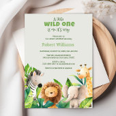 Safari dier waterverf baby shower uitnodiging