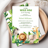 Safari dier waterverf baby shower uitnodiging