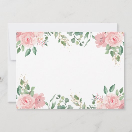 Safari Dier Wild Een Bloemen 1e Verjaardag Foto Bedankkaart (Achterkant)