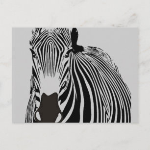 safari dier zwarte en witte strepen wilde Zebra Briefkaart