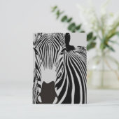 safari dier zwarte en witte strepen wilde Zebra Briefkaart (Staand voorkant)