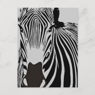 safari dier zwarte en witte strepen wilde Zebra Briefkaart