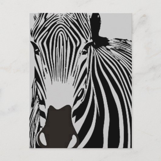 safari dier zwarte en witte strepen wilde Zebra Briefkaart (Voorkant)
