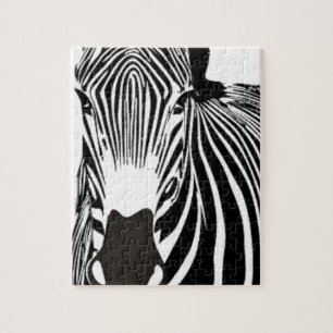 safari dier zwarte en witte strepen wilde Zebra Legpuzzel