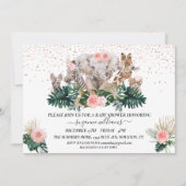 Safari Dierbaby's Roze Jungle Douche  Kaart (Voorkant)