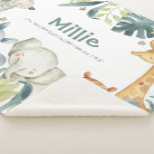 Safari dierdeken met schattige oerwouden sherpa deken (3/4)