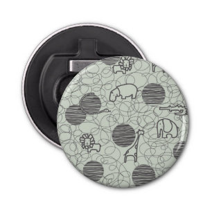 safari - dieren 1 button flesopener