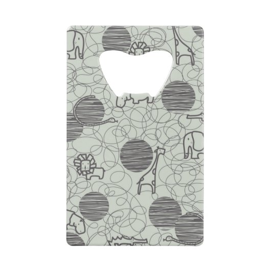 safari - dieren 1 creditkaart flessenopener (Voorkant)