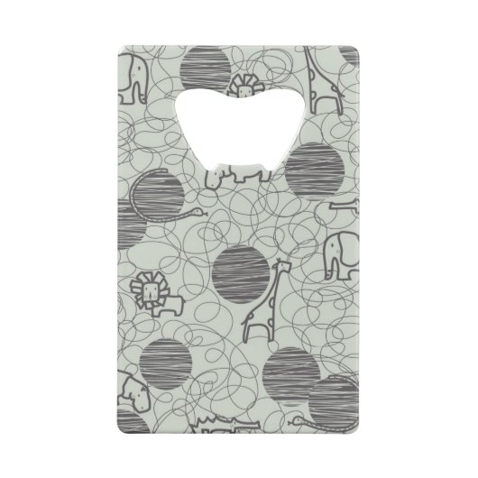 safari - dieren 1 creditkaart flessenopener (Achterkant)