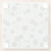 safari - dieren 1 glazen onderzetter (Achterkant)