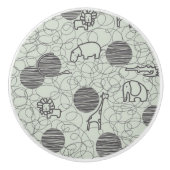 safari - dieren 1 keramische knop (Voorkant)