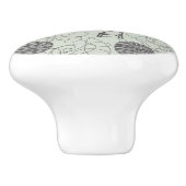 safari - dieren 1 keramische knop (Zijkant)