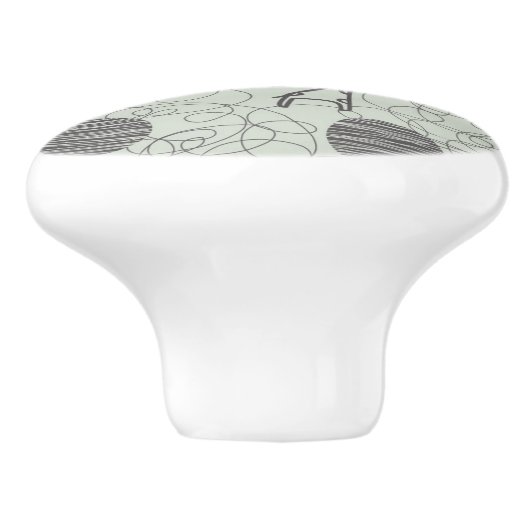 safari - dieren 1 keramische knop (Zijkant)