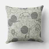 safari dieren 1 kussen (Achterkant)