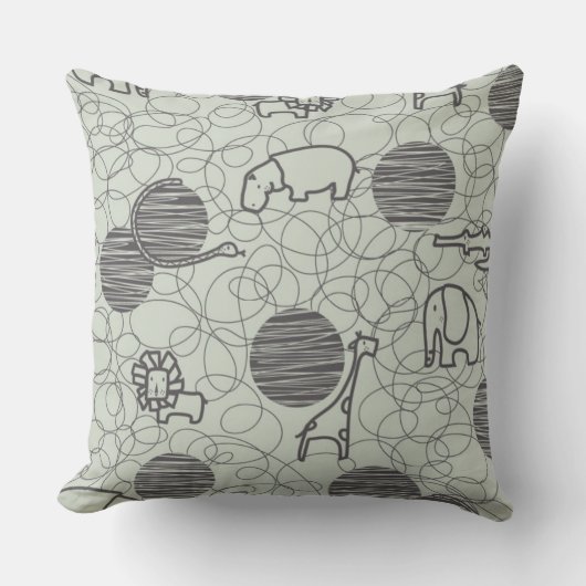 safari dieren 1 kussen (Voorkant)