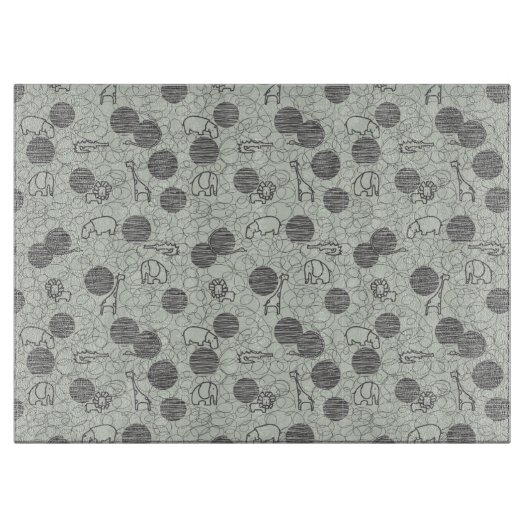 safari - dieren 1 snijplank (Voorkant)