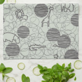 safari - dieren 1 theedoek (Gevouwen)