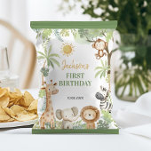 Safari Dieren 1e Verjaardag Chip Bag Wrapper Flyer