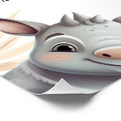 Safari Dieren 1e Verjaardag mijlpalen Foto Perfect Poster (Hoek)