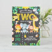 Safari Dieren 2e verjaardag Oerwoud ZOO Kaart (Staand voorkant)