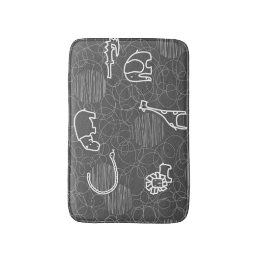 safari - dieren 5 badmat (Voorkant Verticaal)