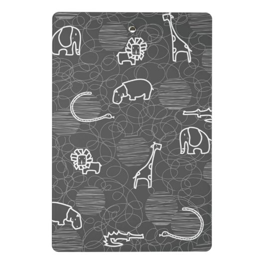 safari dieren 5 mini klembord (Achterkant)