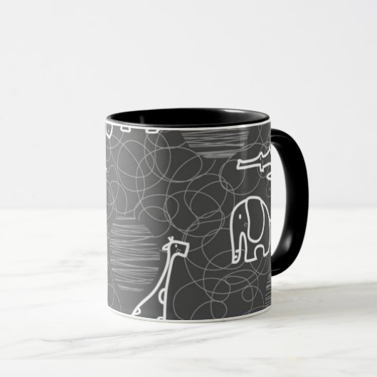 safari - dieren 5 mok (Voorkant rechts)