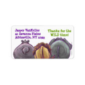 Safari Dieren Achterkant Adresetiketten Etiket (Voorkant)