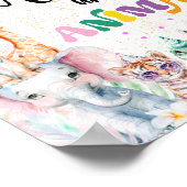 Safari Dieren Adopteer een Dierenverjaardag Poster (Hoek)