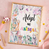 Safari Dieren Adopteer een Dierenverjaardag Poster