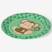Safari Dieren | Baby aap Papieren Bordje (Gekanteld)