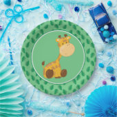 Safari Dieren | Baby Giraffe Papieren Bordje (Feest)