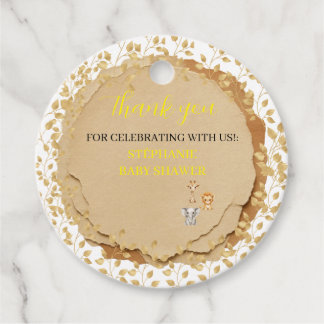 Safari Dieren Baby Shower Bedank Je Favoriet Tags Bedankjes Labels